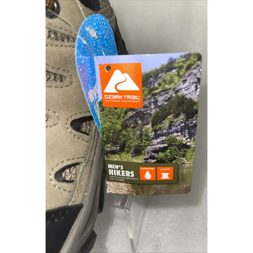 Ozark Trail Taupe‎ Waterproof Lightweight Hiking Shoes Men's Size 7 NEW IN BOX
